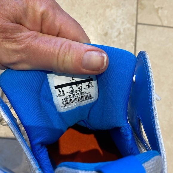 Nike Air Jordan high too white blue mens sz 8.5 - Picture 10 of 11